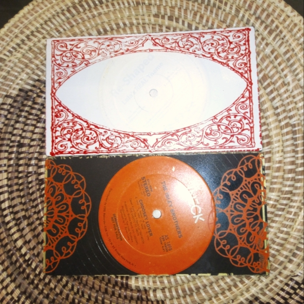 Handcrafted Record Post Cards / Decor